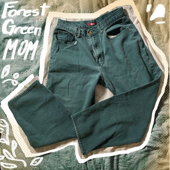 Forest green mom jeans - Picture 1 of 1